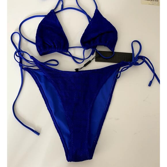 Triangl Vinca Balearic Blue Set Womens New LAage - Picture 2 of 16